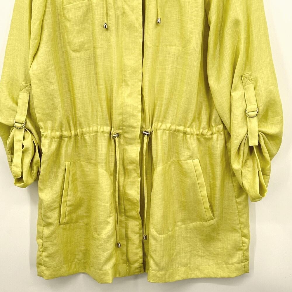 Chicos Travelers Ava Jacket Womens Size Medium Ultra Lightweight Green - Picture 8 of 8